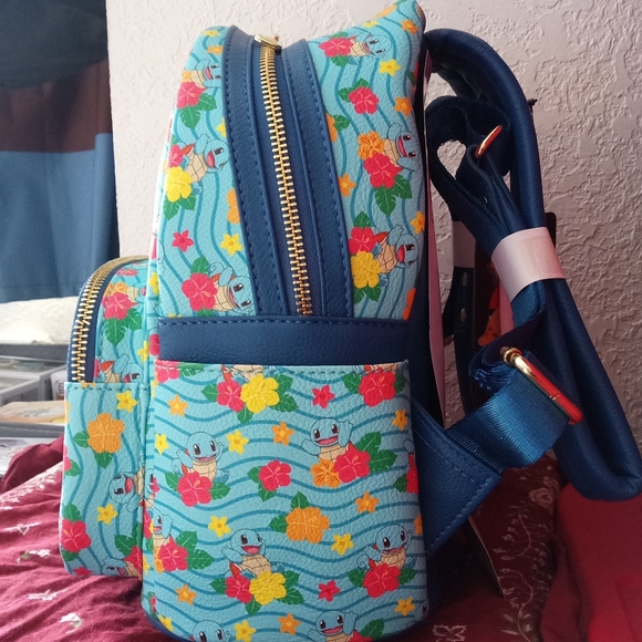 Loungefly Pokemon Squirtle Floral AOP Mini Backpack NEW WITH TAGS